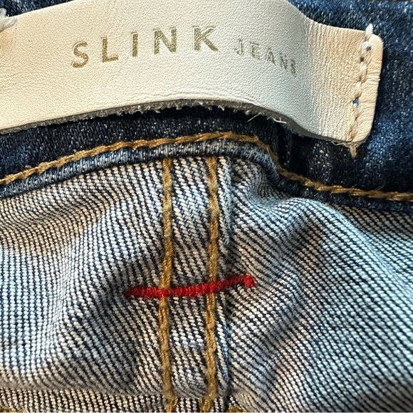 Slink Jeans Curvy size 14 Jeans rise 10 1/2", inseam 26" cropped, distressed - Picture 3 of 5